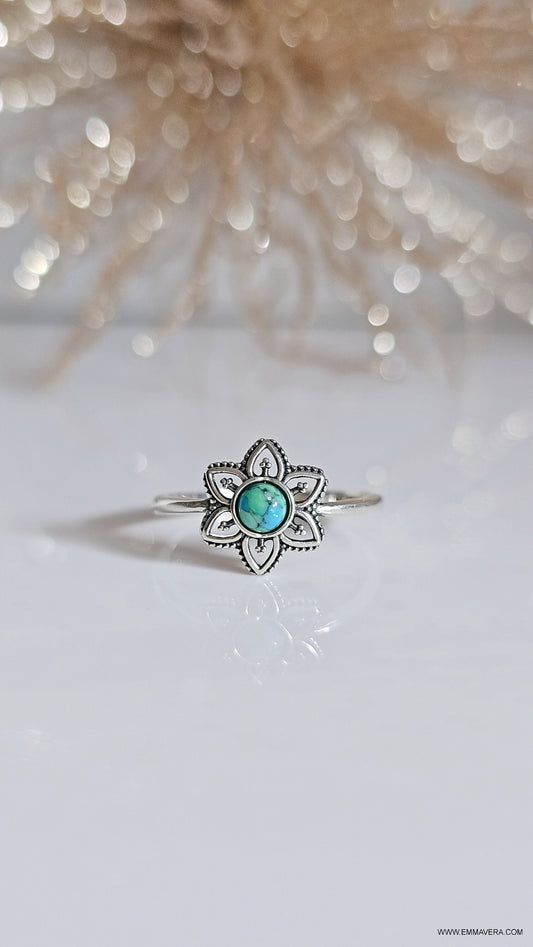 Turquoise Mandala Ring