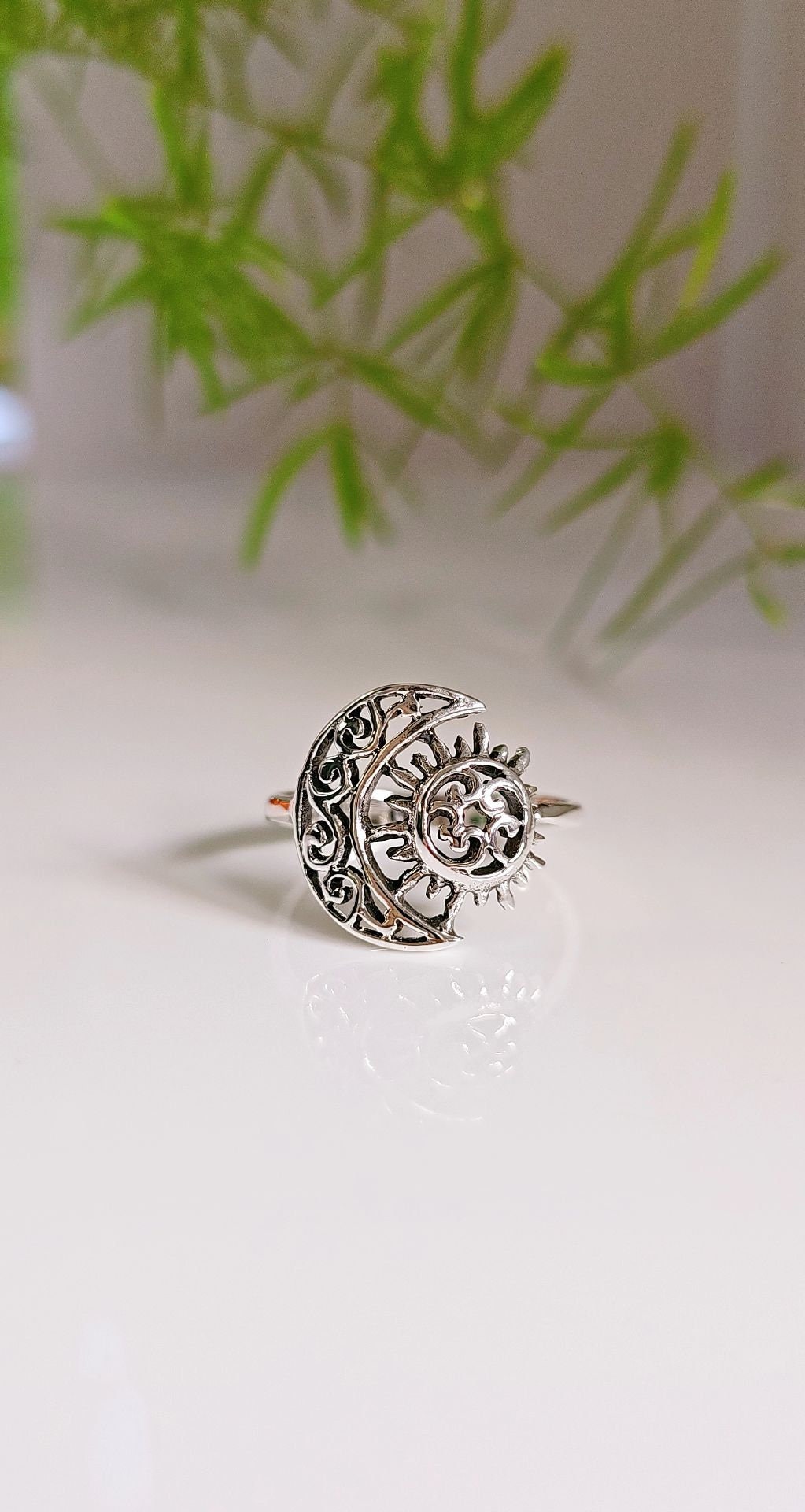Moon Sun Ring – Sterling Silver
