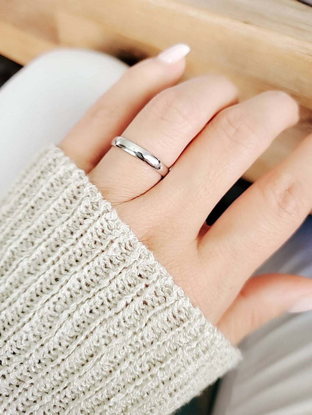 Wedding Band – Sterling Silver with 3mm Width
