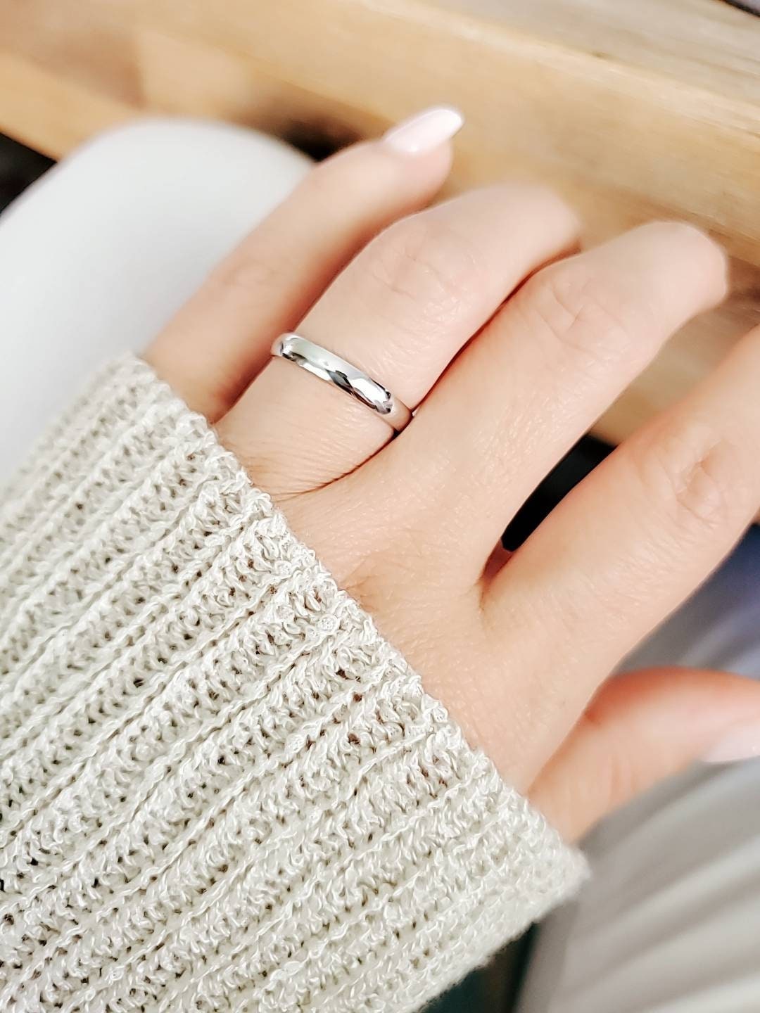 Wedding Band – Sterling Silver with 3mm Width