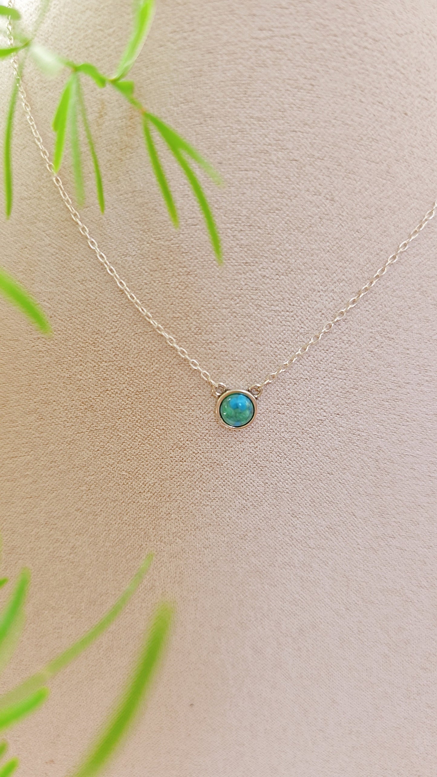 Sterling Silver Turquoise Pendant Necklace