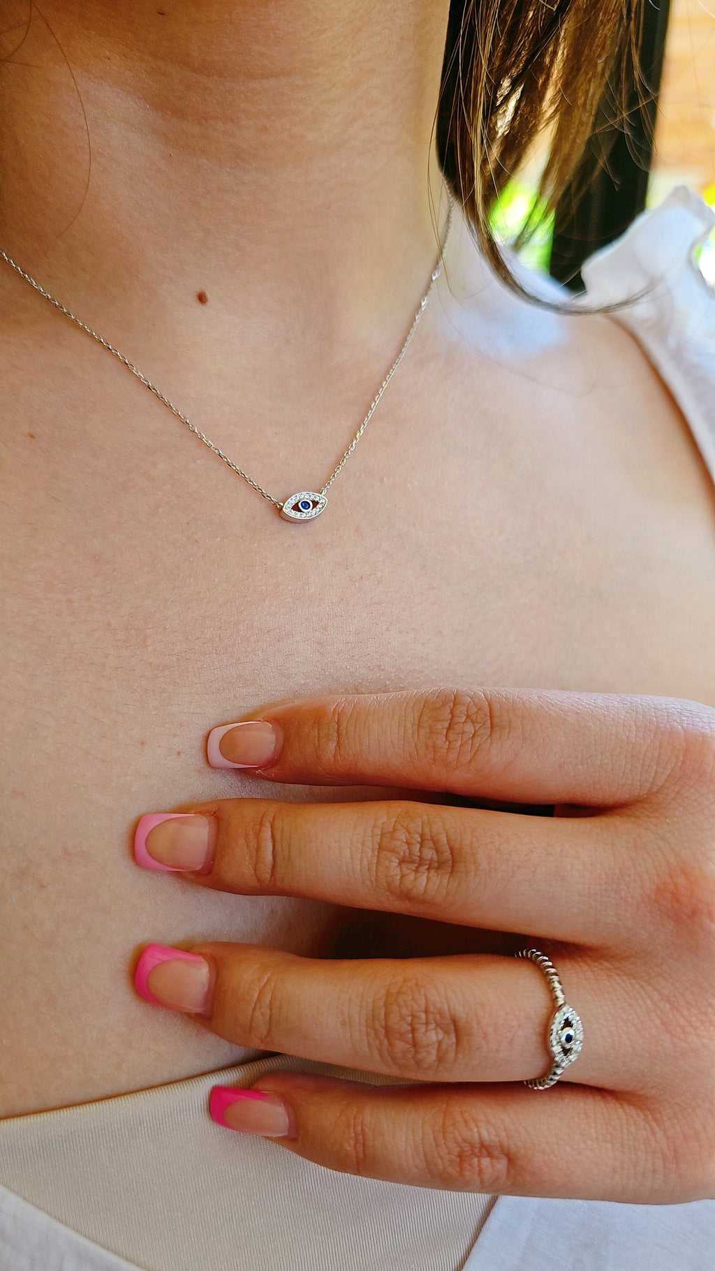Eye Necklace – Sterling Silver