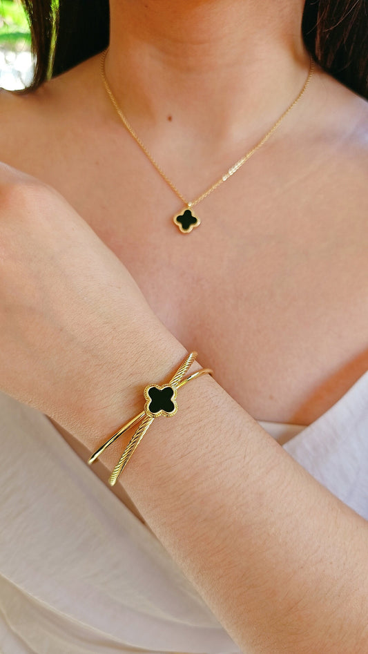 Black Clover Gold Bangle Bracelet