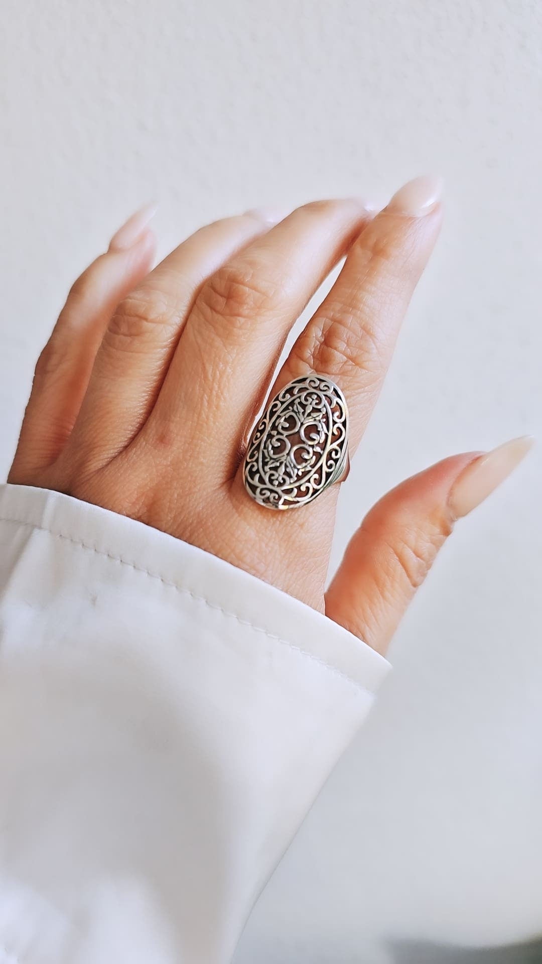 Filigree Shield Bohemian Bali Silver Jewelry