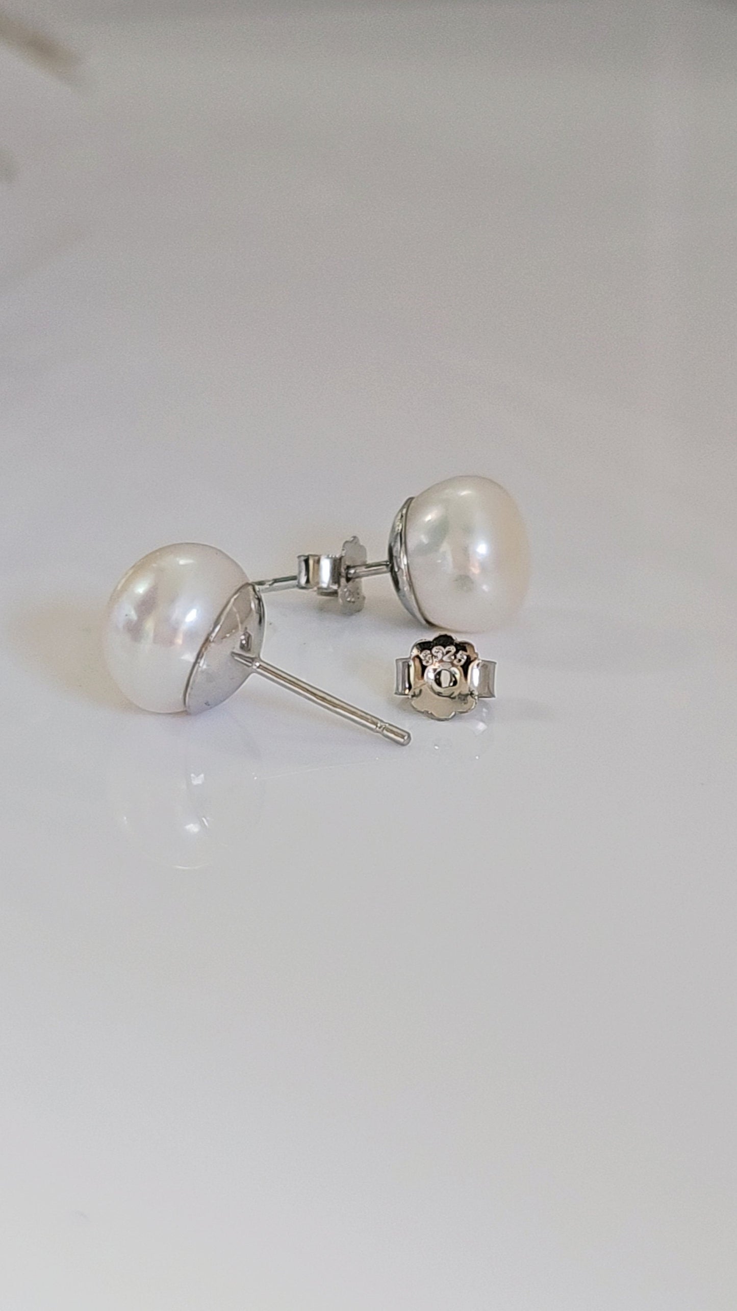 Large Pearl Studs Earrings