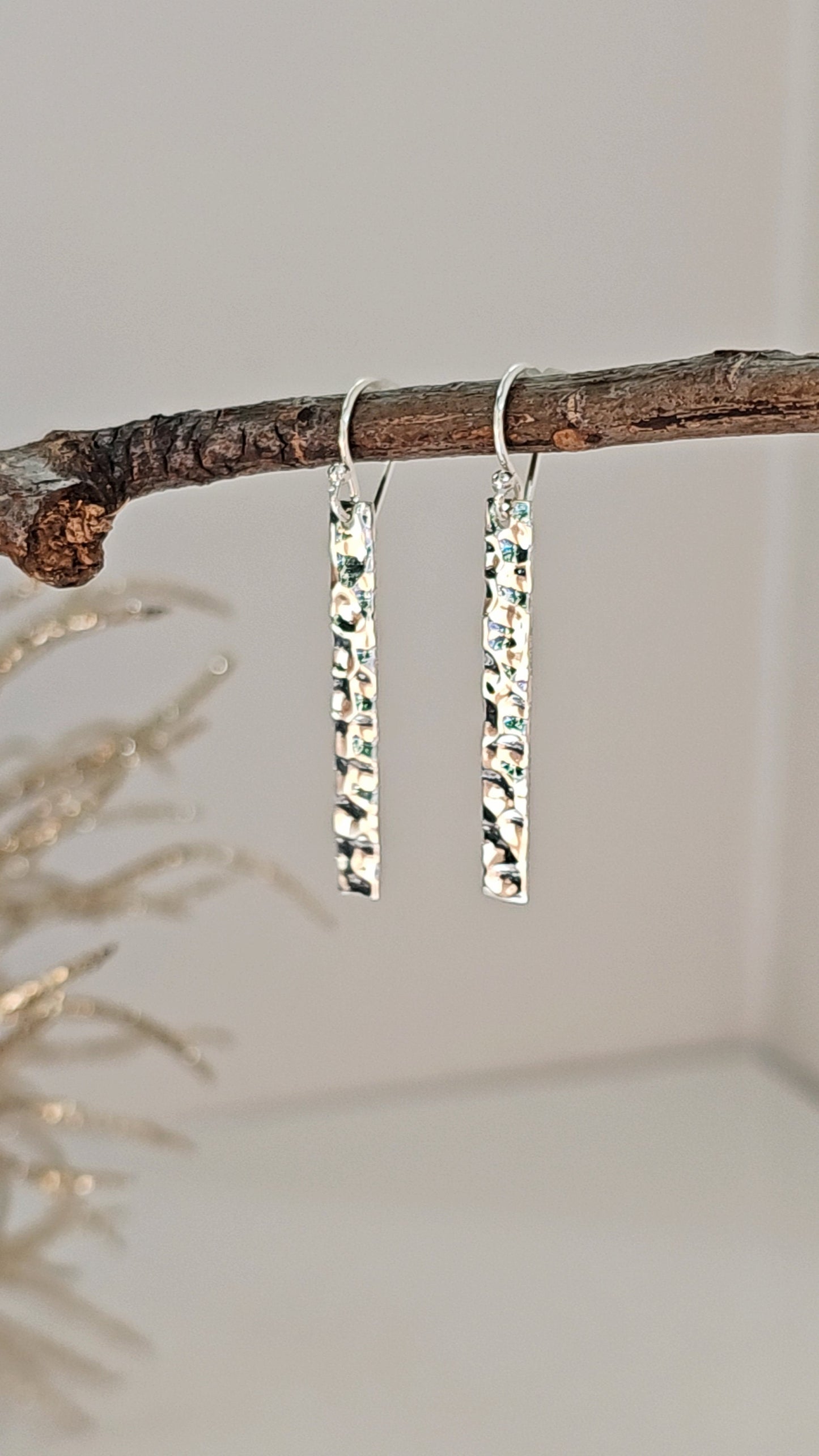 Hammered Turquoise Earrings