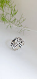 Solid Woven Pattern Ring – 925 Sterling Silver