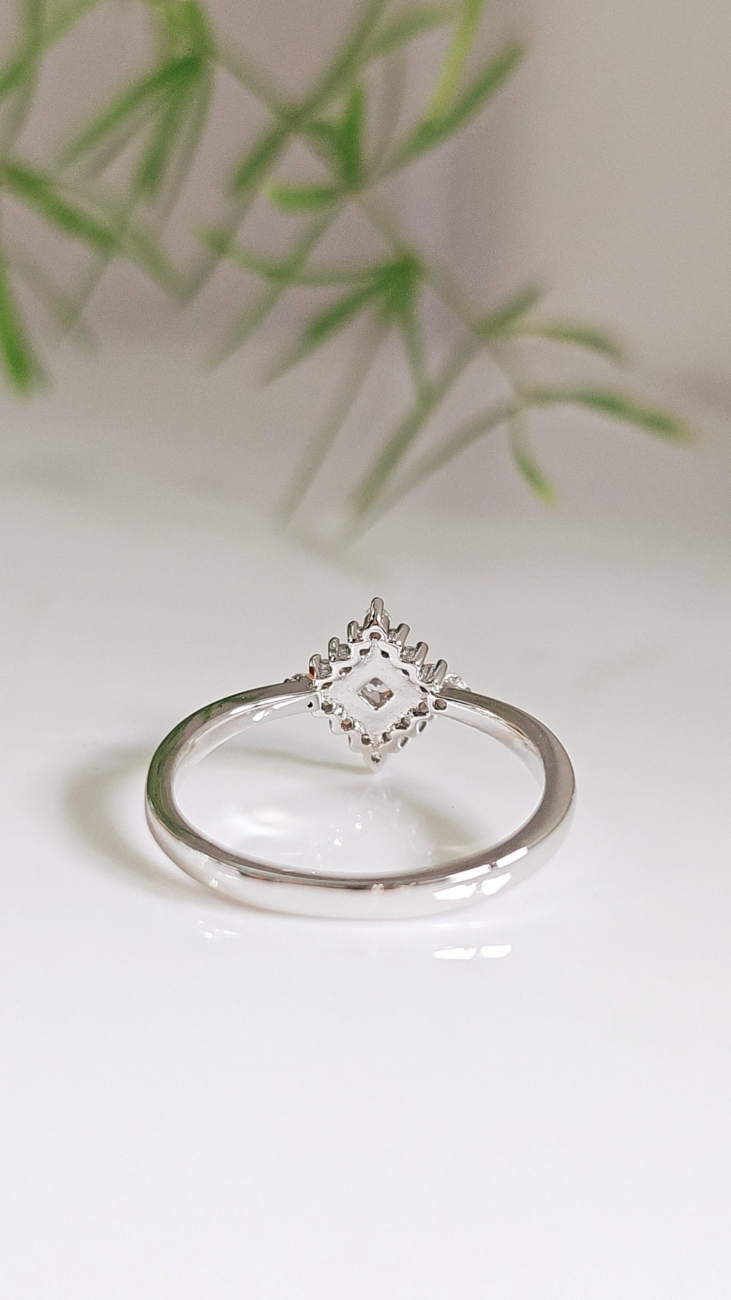 Princess Cut Wedding Ring – 925 Sterling Silver
