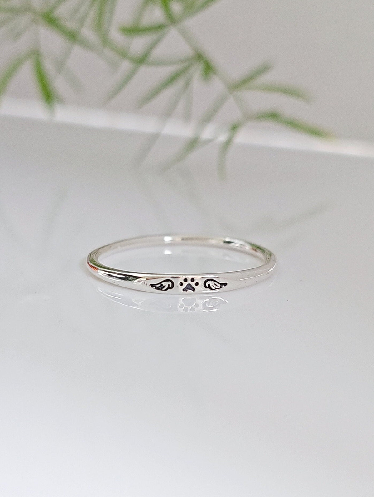 Paw Angel Wings Women's Ring – 925 Sterling Silver