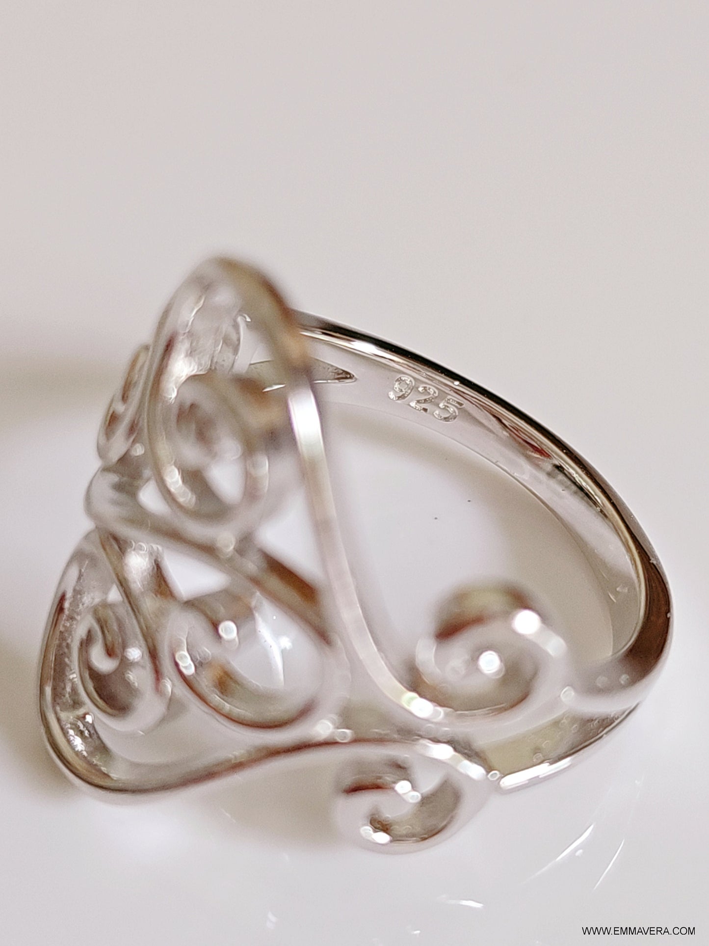 Sterling Silver women's Ring, Filigree Heart Ring, Bohemian Ring, 925 stamped, non tarnish, Statement Ring