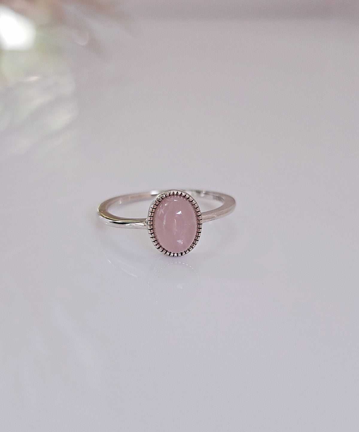 Rose Quartz Ring – Sterling Silver