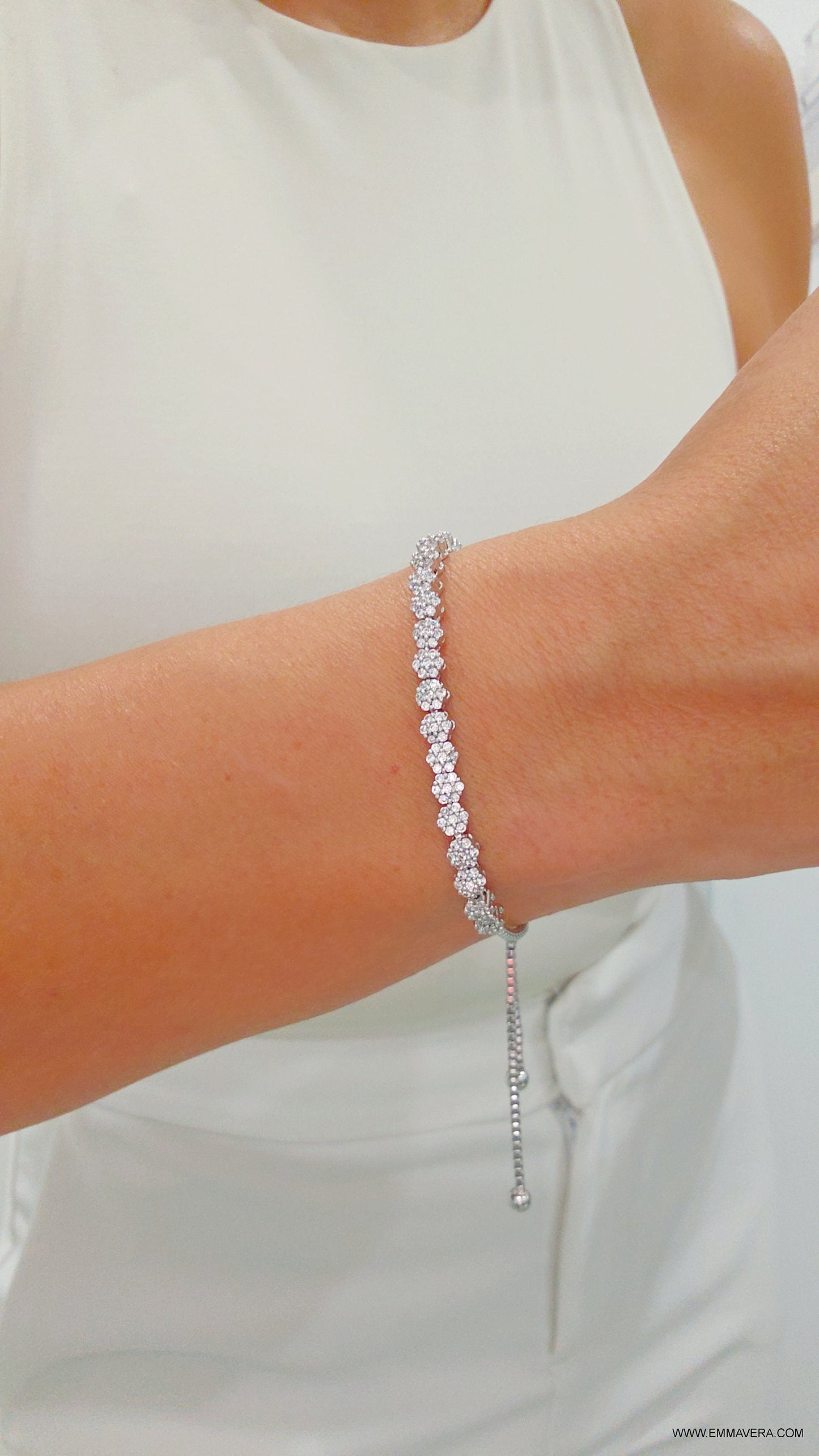 Dainty Silver or Gold Slider Bracelet