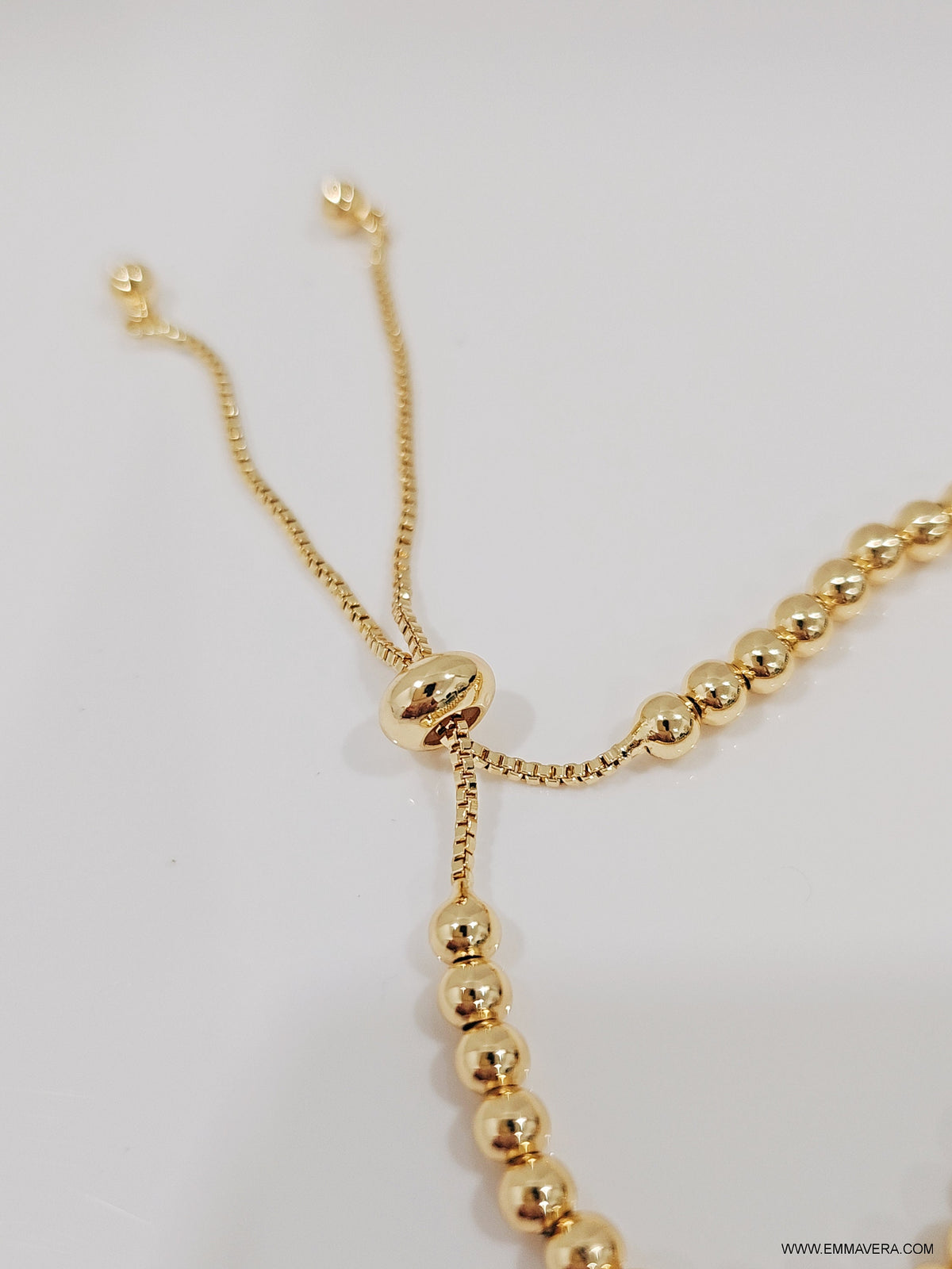 Gold Mother of Pearl White Clover Bracelet