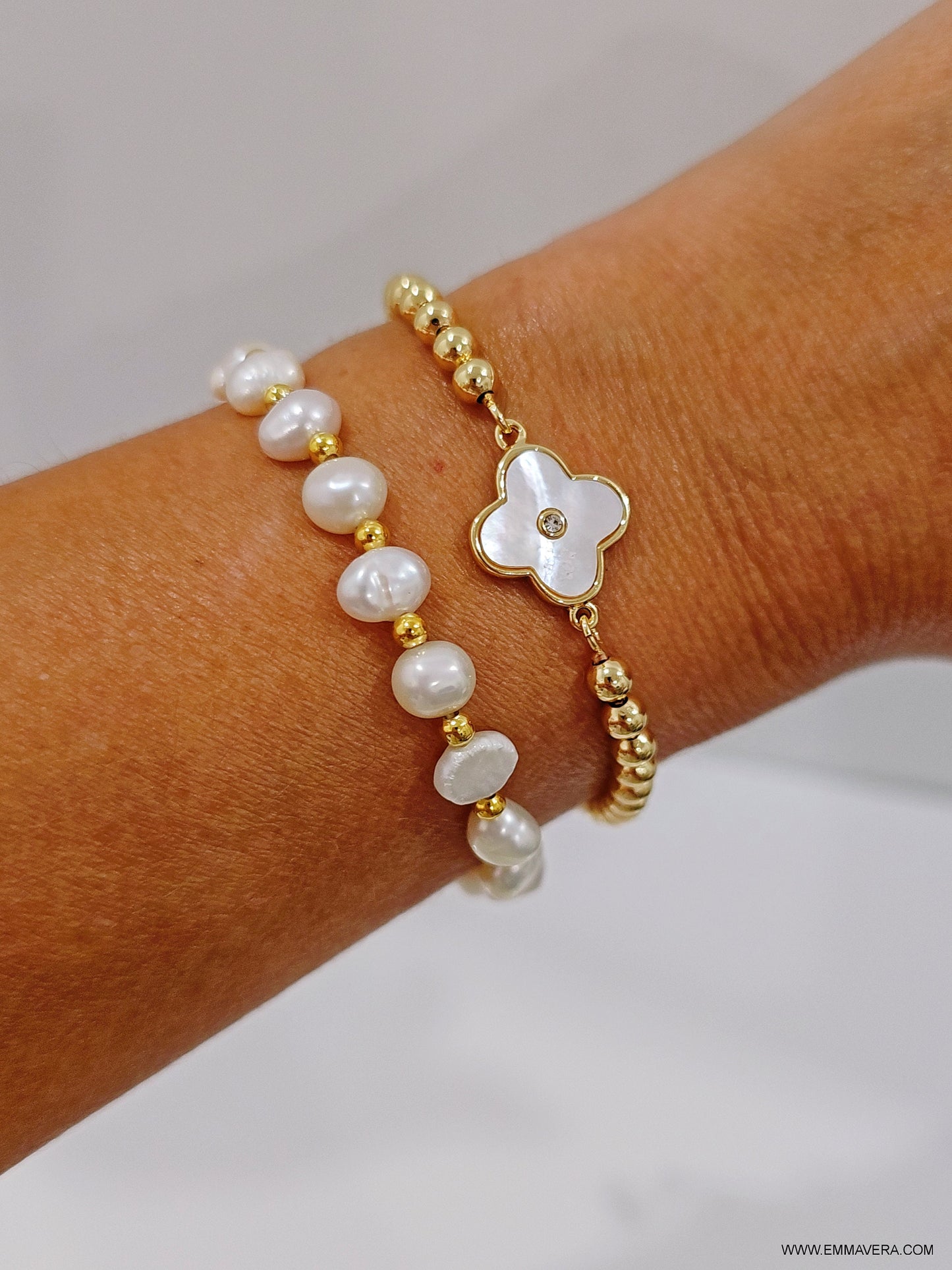 Gold Fresh Water Pearl Bracelet