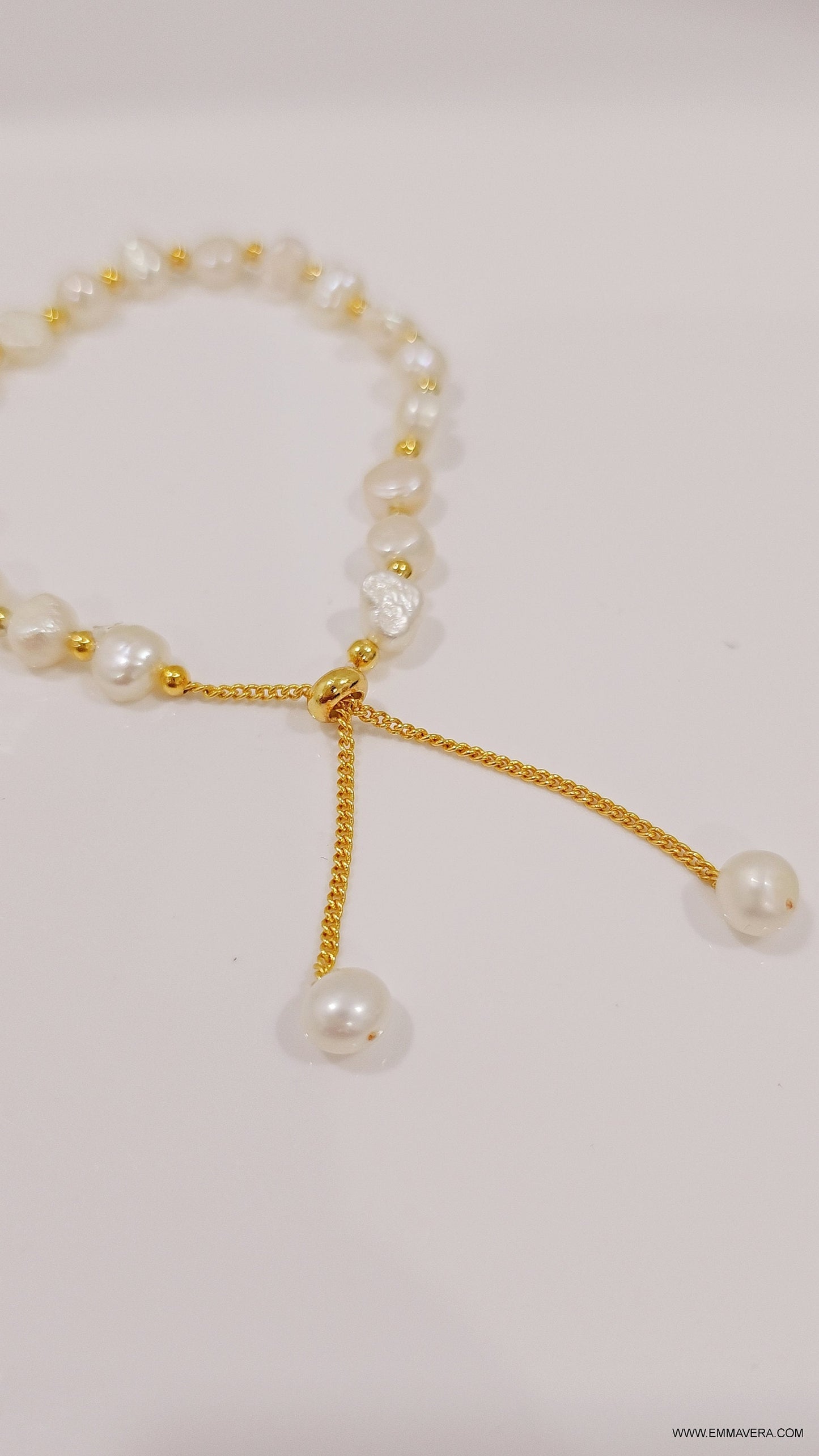 Gold Fresh Water Pearl Bracelet