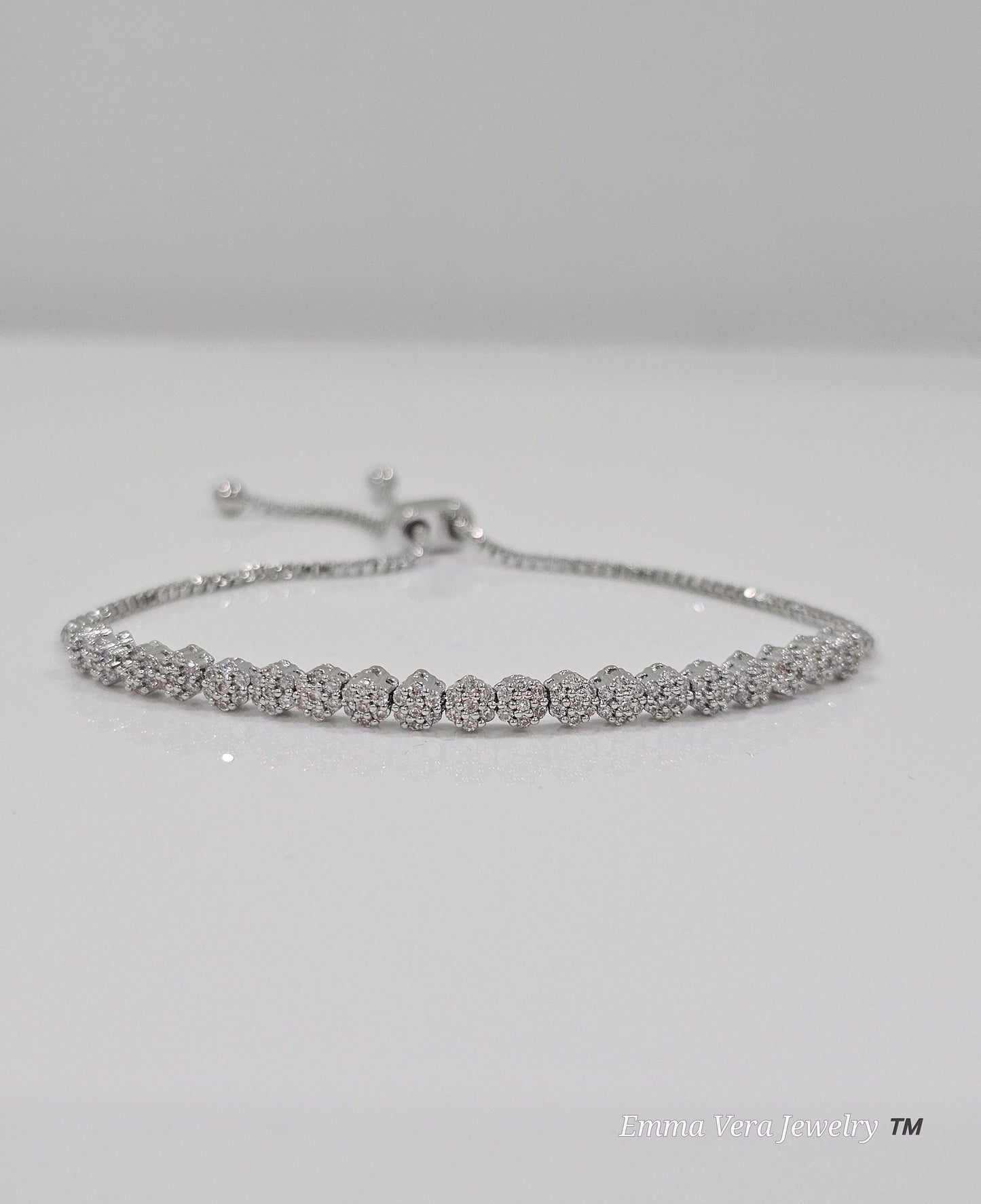 Dainty Silver or Gold Slider Bracelet