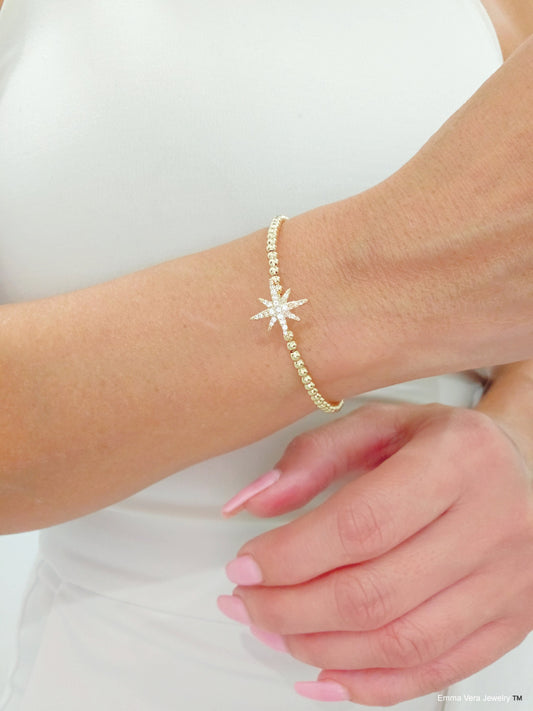 Dainty Gold Starburst Bracelet