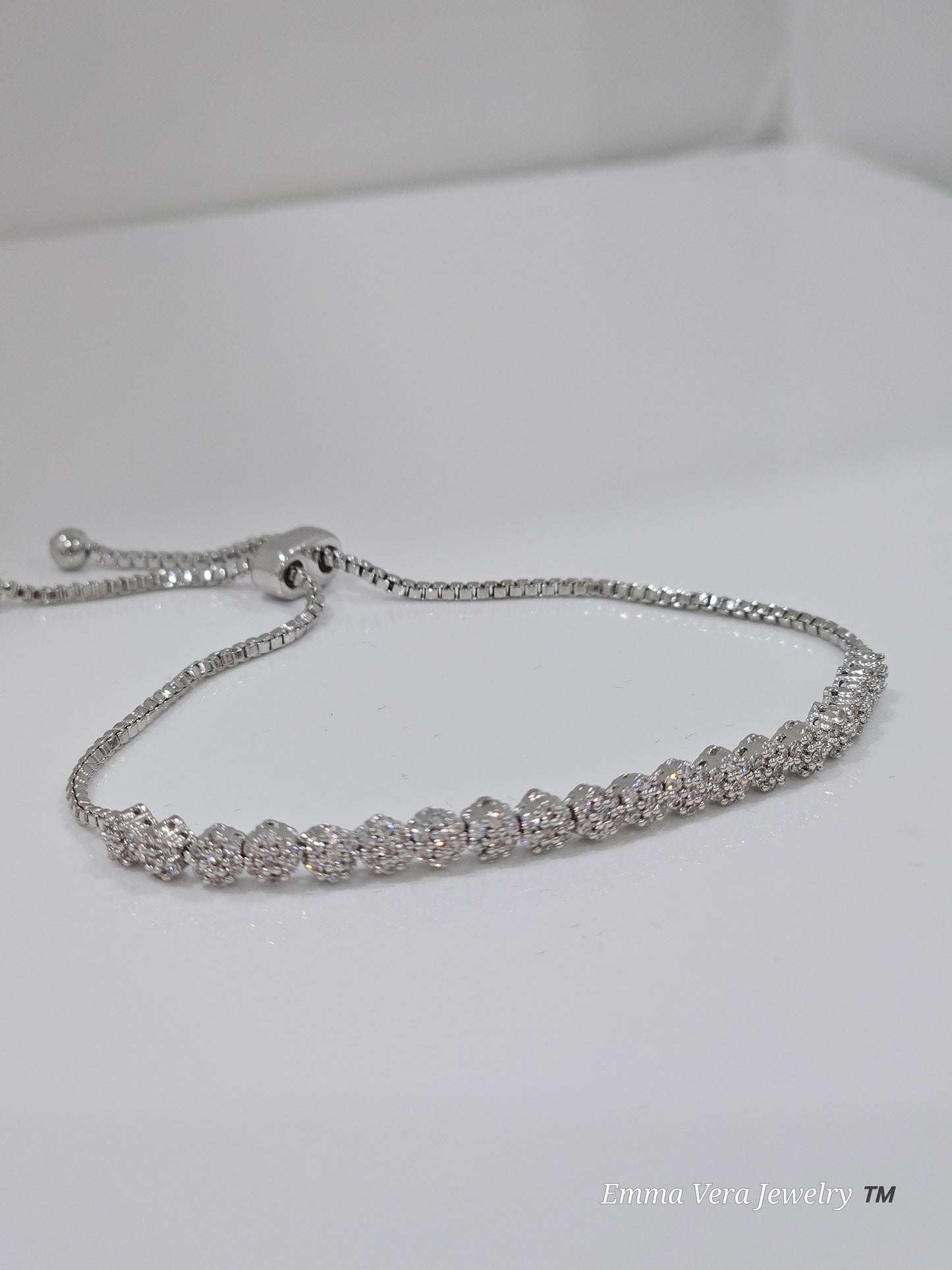 Dainty Silver Slider Bracelet