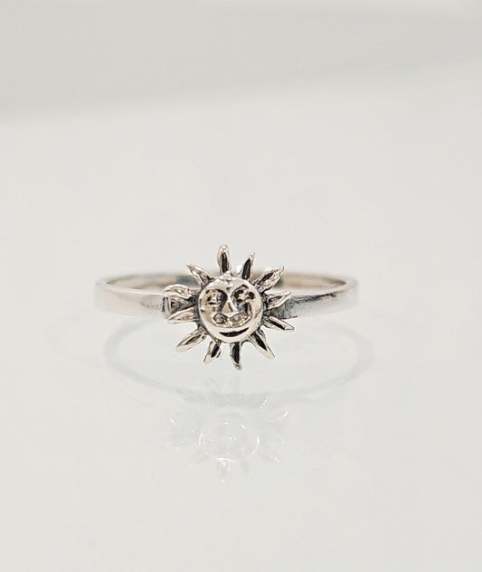 Sterling Silver Sun Ring,  Women's Sun Ring, Minimalist Ring for Women