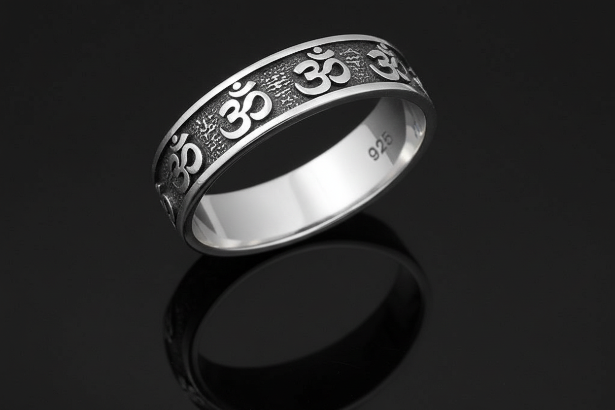 OM Ring Sterling Silver 6.2mm