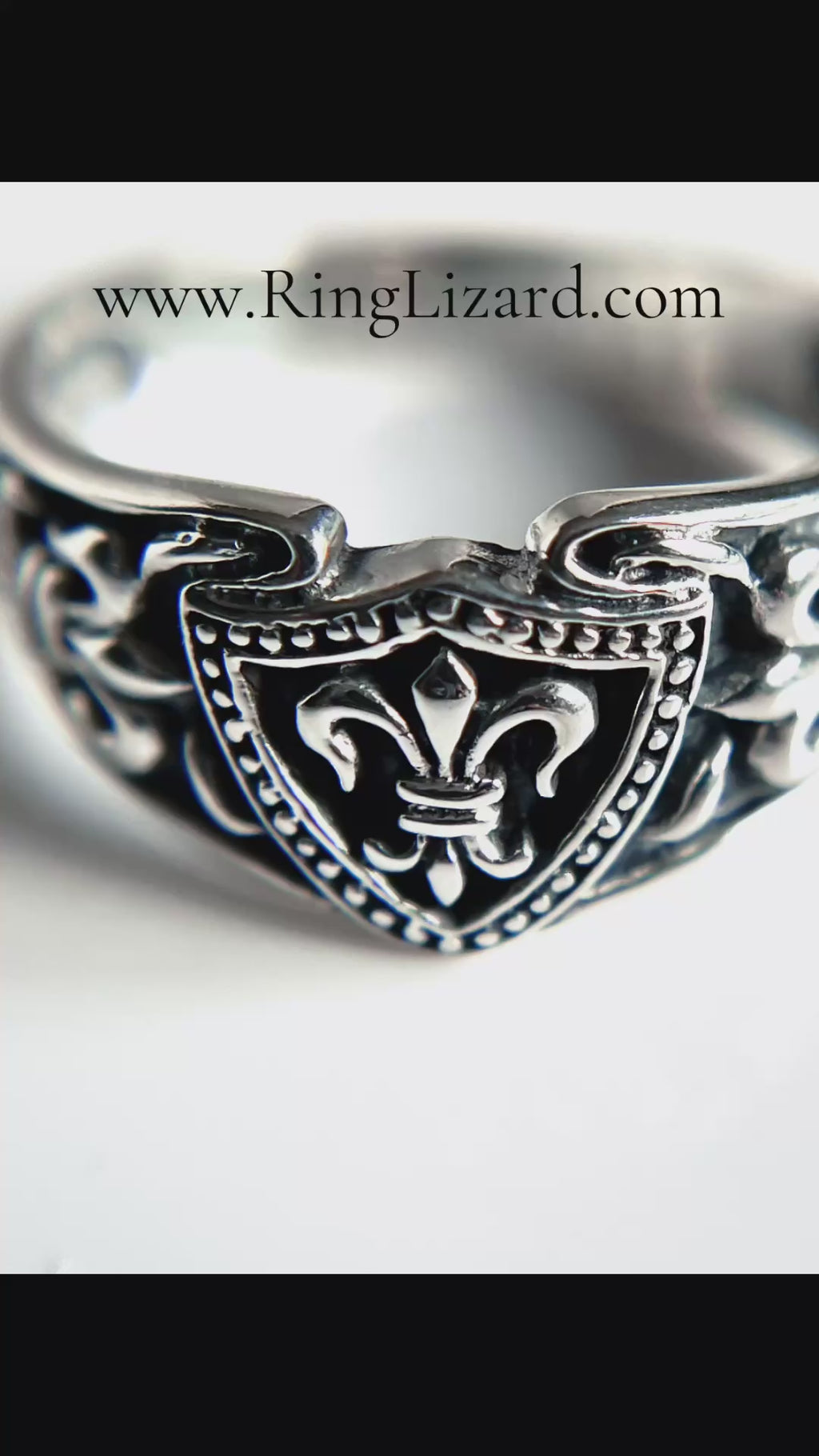 Fleur De Lis Shield Ring