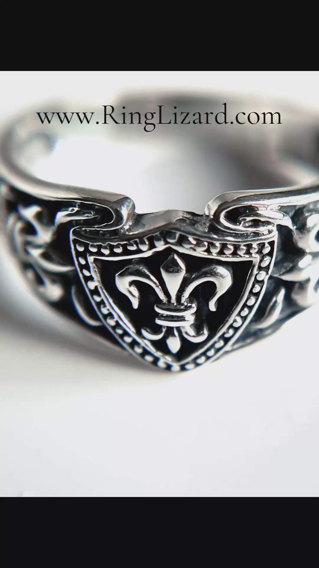 Fleur De Lis Shield Ring